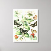 Garten der Schmetterlinge und Blume Leinwanddruck (Vorderseite)