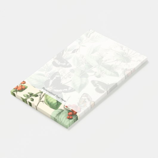 Garten der Schmetterlinge und Blume Post-it Klebezettel (angewinkelt)