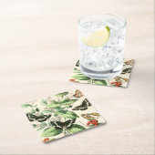 Garten der Schmetterlinge und Blume Rechteckiger Pappuntersetzer (Vor Ort)