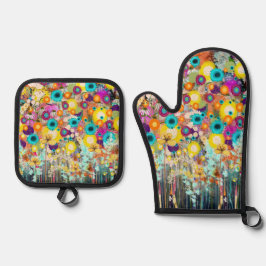 Garten der Träume - Natur Inspiriert Blumenmuseum Ofenhandschuh & Topflappen-Set