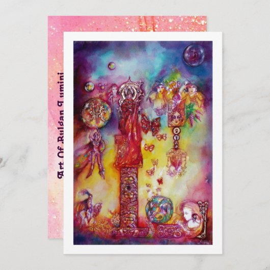 GARTEN DER VERLORENEN SCHADOWS Fairies, Butterflie Einladung (Vorne/Hinten)