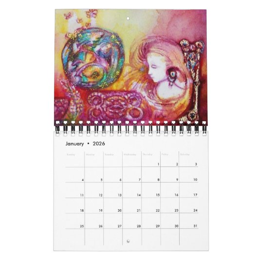 GARTEN DER VERLORENEN SCHADOWS-FEE UND -SCHALTFLÄD KALENDER (Jan 2026)