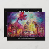 GARTEN DER VERLORENEN SCHADOWS Fliegender Red Drag Einladungspostkarte (Vorne/Hinten)