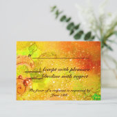 GARTEN DER VERLORENEN SCHADOWS / MAGIC BUTTERFLY U RSVP KARTE (Stehend Vorderseite)