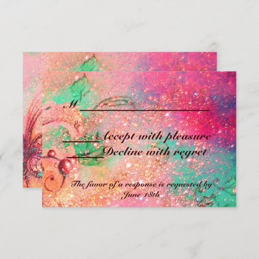 GARTEN DER VERLORENEN SCHADOWS / MAGIC BUTTERFLY U RSVP KARTE (Vorne/Hinten)