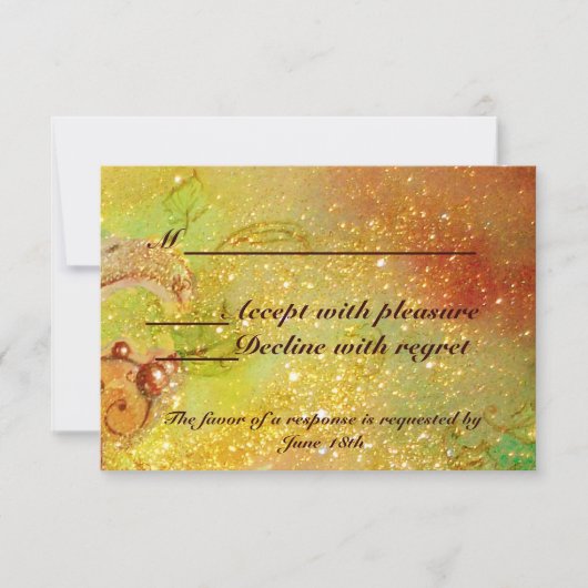 GARTEN DER VERLORENEN SCHADOWS / MAGIC BUTTERFLY U RSVP KARTE (Vorderseite)