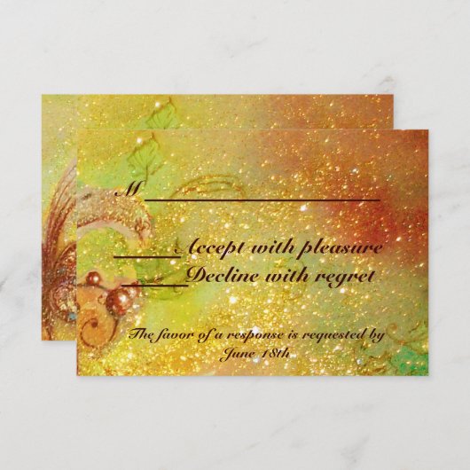 GARTEN DER VERLORENEN SCHADOWS / MAGIC BUTTERFLY U RSVP KARTE (Vorne/Hinten)