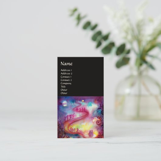 GARTEN DER VERLORENEN SCHADOWS / MAGIC TREPPEN ros Visitenkarte (Stehend Vorderseite)