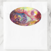 GARTEN DER VERLORENEN SCHADOWS / MYSTISCHEN TREPPE OVALER AUFKLEBER (Tasche)