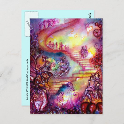 GARTEN DER VERLORENEN SCHADOWS / MYSTISCHEN TREPPE POSTKARTE (Vorne/Hinten)