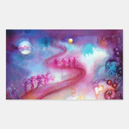 GARTEN DER VERLORENEN SCHADOWS / MYSTISCHEN TREPPE RECHTECKIGER AUFKLEBER (Vorderseite)