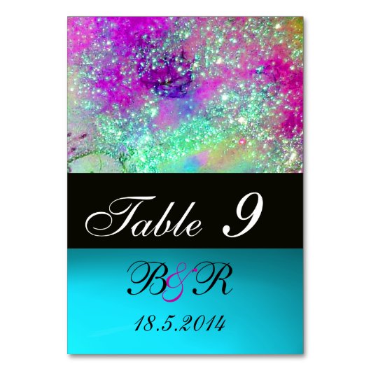 GARTEN DER VERLORENEN SCHADOWS Pink Lila Blue Flor Tischnummer (Rückseite)