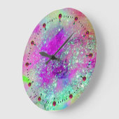 GARTEN DER VERLORENEN SCHADOWS - rosa lila violett Große Wanduhr (Winkel)