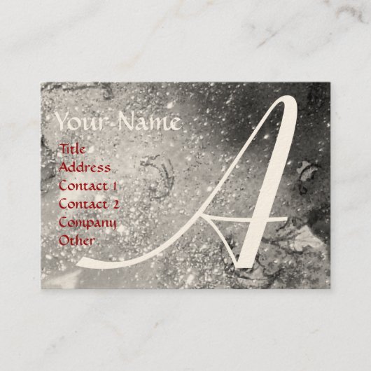 GARTEN DER VERLORENEN SCHATTEN - BUTTERFLY-MONOGRA VISITENKARTE (Vorderseite)