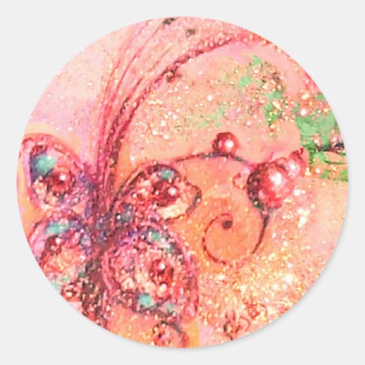 GARTEN DER VERLORENEN SCHATTEN - BUTTERFLY-PFLANZE RUNDER AUFKLEBER (Vorderseite)