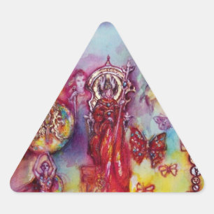 GARTEN DER VERLORENEN SCHATTEN, FEE UND SCHALTFLÄC DREIECKIGER AUFKLEBER