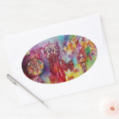 GARTEN DER VERLORENEN SCHATTEN, FEE UND SCHALTFLÄC OVALER AUFKLEBER (Umschlag)