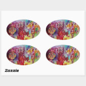 GARTEN DER VERLORENEN SCHATTEN, FEE UND SCHALTFLÄC OVALER AUFKLEBER (Blatt)