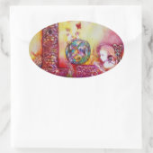 GARTEN DER VERLORENEN SCHATTEN, FEE UND SCHALTFLÄC OVALER AUFKLEBER (Tasche)