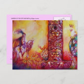 GARTEN DER VERLORENEN SCHATTEN, FEE UND SCHALTFLÄC POSTKARTE (Vorne/Hinten)