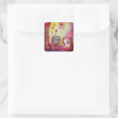 GARTEN DER VERLORENEN SCHATTEN, FEE UND SCHALTFLÄC QUADRATISCHER AUFKLEBER (Tasche)