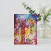 GARTEN DER VERLORENEN SCHATTEN, FEE UND SCHALTFLÄD POSTKARTE (Stehend Vorderseite)