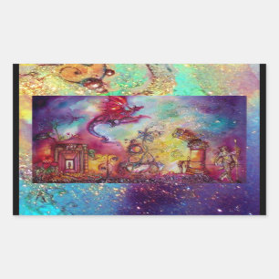 GARTEN DER VERLORENEN SCHATTEN / FLYING RED DRAGON RECHTECKIGER AUFKLEBER