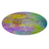 GARTEN DER VERLORENEN SCHATTEN - Lila Gelb grün Schneidebrett (Ecke)