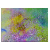 GARTEN DER VERLORENEN SCHATTEN - Lila Gelb grün Schneidebrett (Vorderseite)