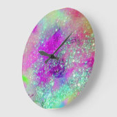 GARTEN DER VERLORENEN SCHATTEN - lila violette Far Große Wanduhr (Winkel)