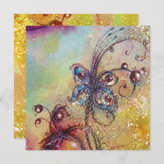 GARTEN DER VERLORENEN SCHATTEN - MAGIC BUTTERFLY-P EINLADUNG (Vorne/Hinten)