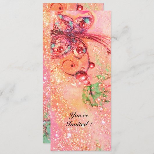 GARTEN DER VERLORENEN SCHATTEN,MAGISCHE SCHALTFLY- EINLADUNG (Vorne/Hinten)