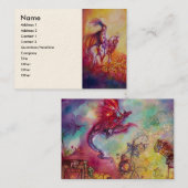 GARTEN DER VERLORENEN SCHATTEN,NACHT,PFERDE,ROTER VISITENKARTE (Vorne/Hinten)