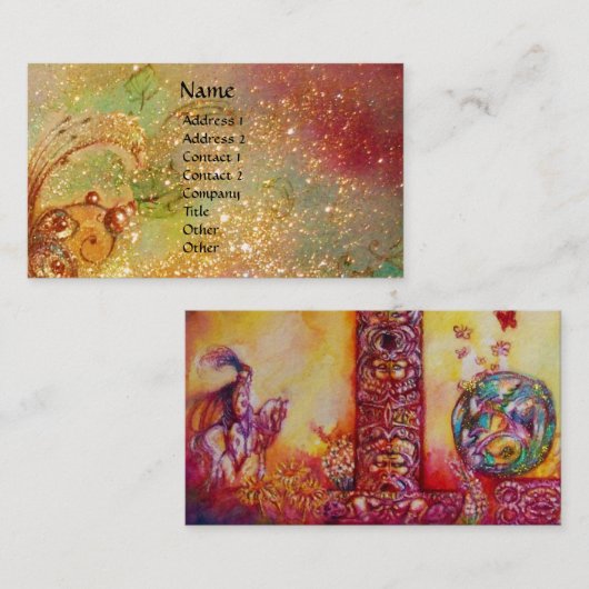 GARTEN DER VERLORENEN SCHATTEN / NACHT UND FAIRE VISITENKARTE (Vorne/Hinten)