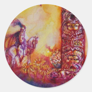 GARTEN DER VERLORENEN SCHATTEN / NACHT UND PFERD RUNDER AUFKLEBER