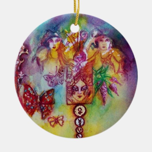 GARTEN DER VERLORENEN SCHATTEN- PFLANZE Herzstück Keramik Ornament (Vorne)