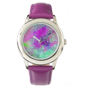GARTEN DER VERLORENEN SCHATTEN - Rosa Lila Aqua Bl Armbanduhr