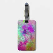 GARTEN DER VERLORENEN SCHATTEN - Rosa Lila Aqua Bl Gepäckanhänger (Rückseite vertikal)