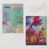 GARTEN DER VERLORENEN SCHATTEN, ROT DRAGON Blau FL Visitenkarte (Vorne/Hinten)