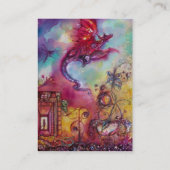 GARTEN DER VERLORENEN SCHATTEN, ROT DRAGON Blau FL Visitenkarte (Rückseite)