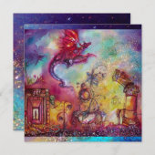 GARTEN DER VERLORENEN SCHATTEN - ROTER DRAGON FLIE EINLADUNG (Vorne/Hinten)