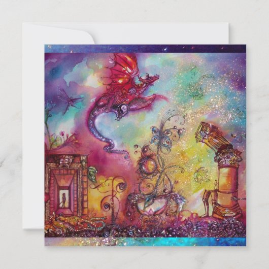 GARTEN DER VERLORENEN SCHATTEN - ROTER DRAGON FLIE EINLADUNG (Vorderseite)