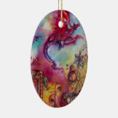 GARTEN DER VERLORENEN SCHATTEN - ROTER DRAGON FLIE KERAMIKORNAMENT (Rechts)