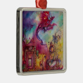 GARTEN DER VERLORENEN SCHATTEN - ROTER DRAGON FLIE SILBERNES ORNAMENT (Rechts)