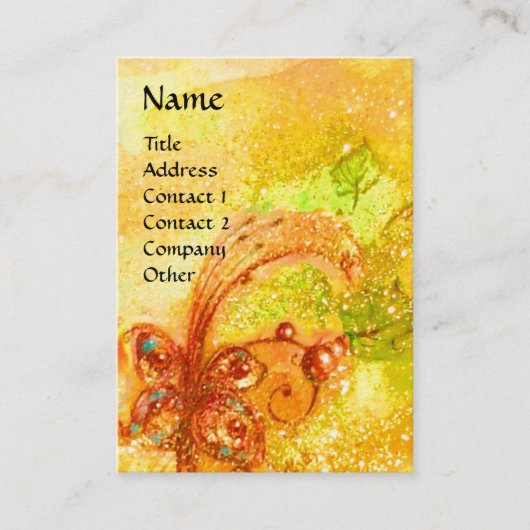 GARTEN DER VERLORENEN SCHATTEN - ROTER DRAGON FLIE VISITENKARTE (Vorderseite)