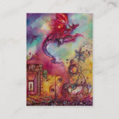GARTEN DER VERLORENEN SCHATTEN - ROTER DRAGON FLIE VISITENKARTE (Rückseite)