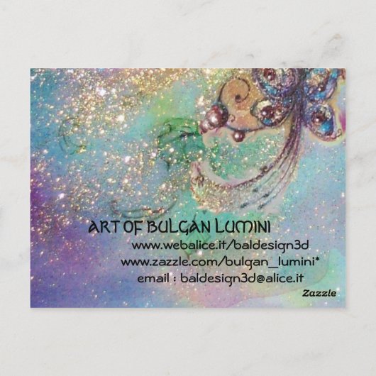 GARTEN DER VERLORENEN SCHATTEN, ROTER DRAGON FLYIN POSTKARTE (Rückseite)