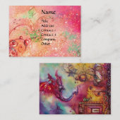 GARTEN DER VERLORENEN SCHATTEN - ROTER DRAGON Pink Visitenkarte (Vorne/Hinten)