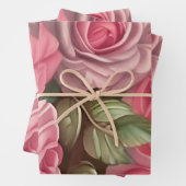 Garten der viktorianischen Rose - Pastellrosa Blum Geschenkpapier Set (Beispiel)