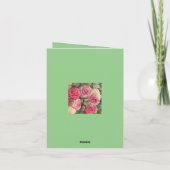 Garten der viktorianischen Rose - Pastellrosa Blum Karte (Rückseite)